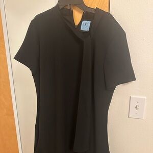 CeCe Sportswear Women’s Kelly Black Short Sleeve A-Line Dress w/ Bow - Size 12